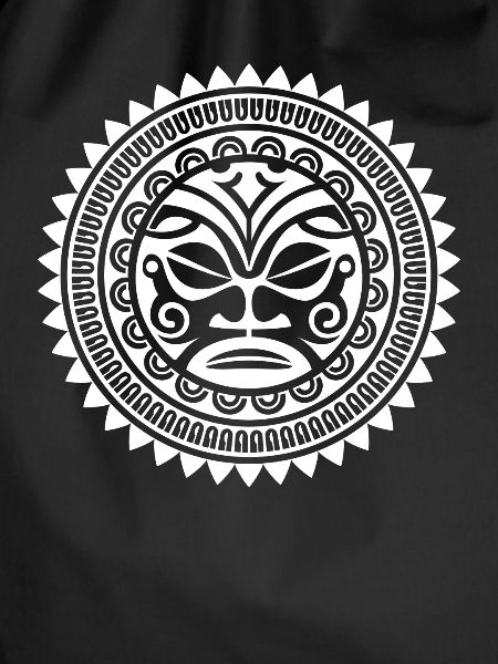 Polynesian Tattoo Circle Sonnengesicht