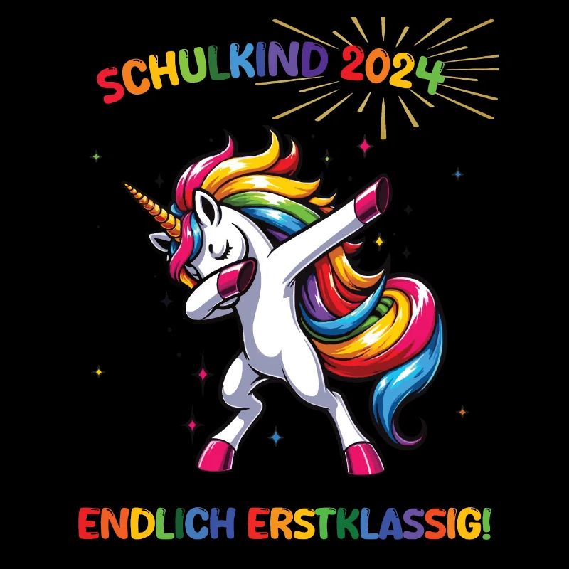 Einschulung 2024 Dabbing Einhorn Schulkind Outfit