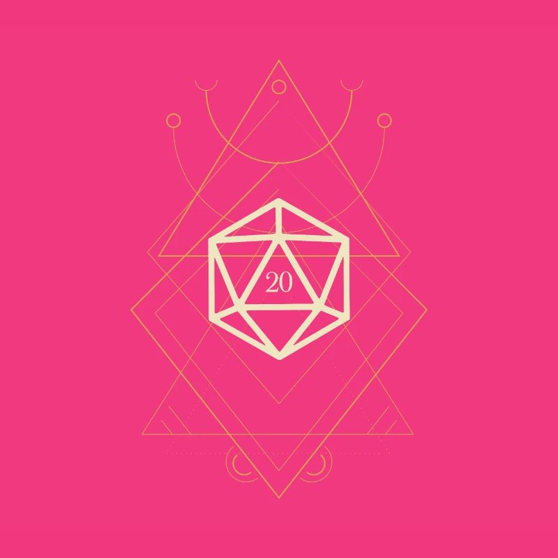 Sacred Geometry Polyhedral D20 Dice Necromancer