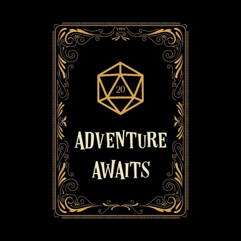 L’aventure attend Polyhedral D20 Dice Tabletop RPG
