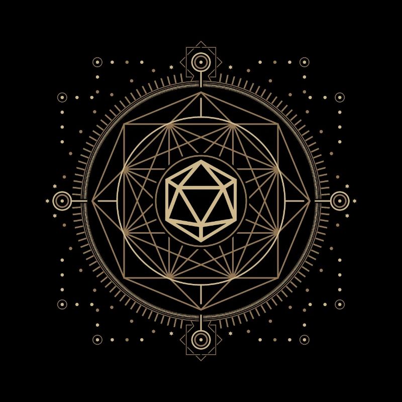 Polyedrische D20 Würfel Tabletop-RPG-Geometrie