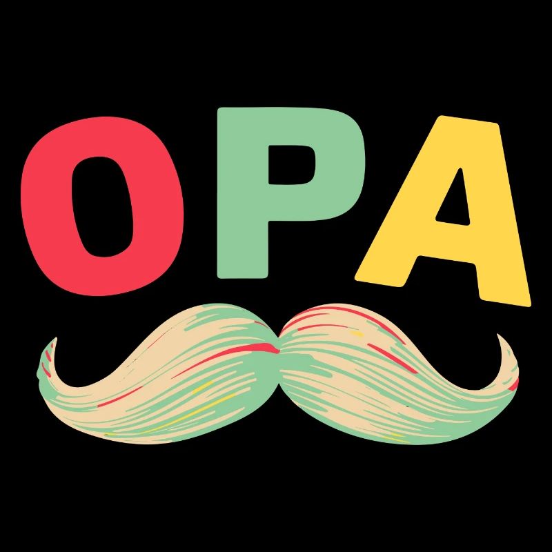 Opa Mustache Bester Opa Geburtstag Du wirst Opa