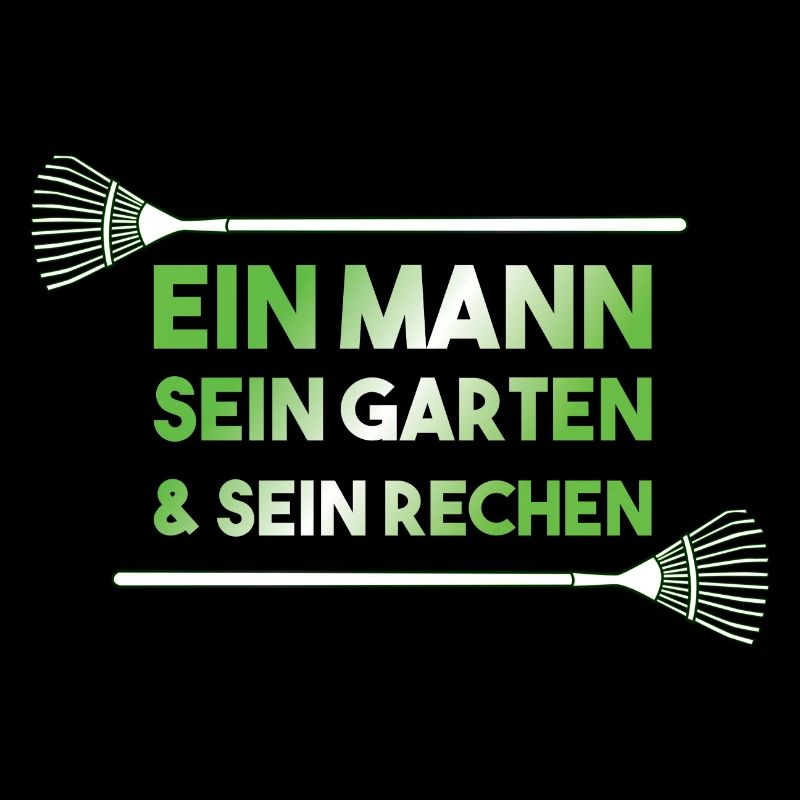 Ein Mann sein Garten sein Rechen lustiges Geschenk