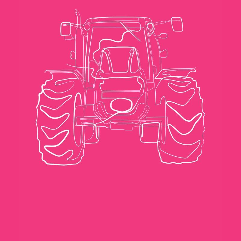 Tractor Trekker - one line drawing