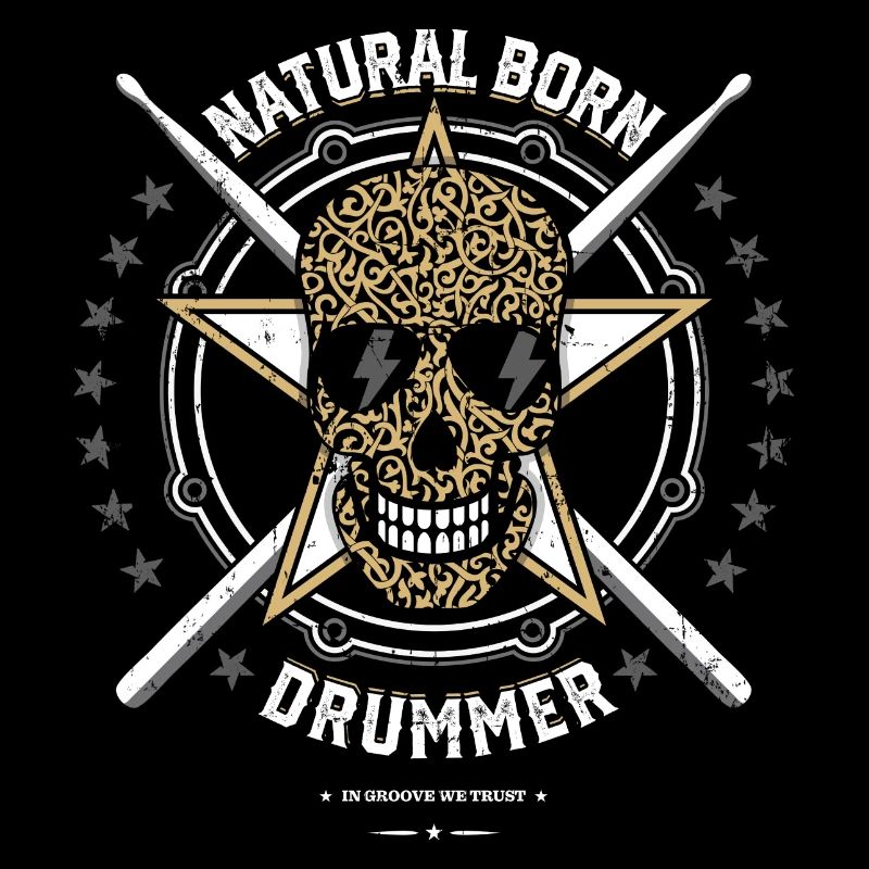 Natural Born Drummer gift for drummer