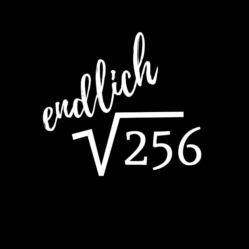16. Geburtstag: endlich Wurzel aus 256 white
