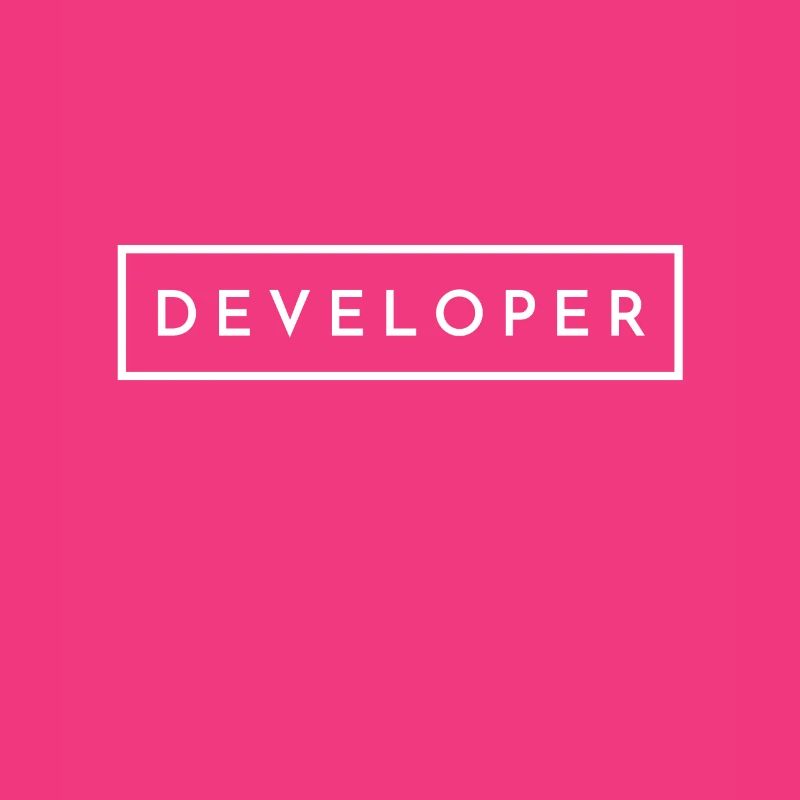 Developer motif: DEVELOPER in hipster frame white