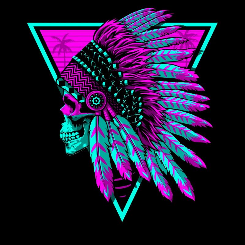 Retro indischer Schädel