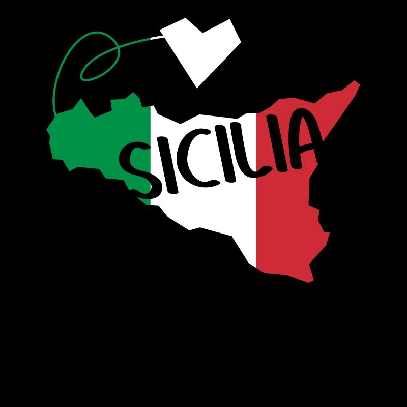 Sicile Italie Drapeau Cœur Sicile