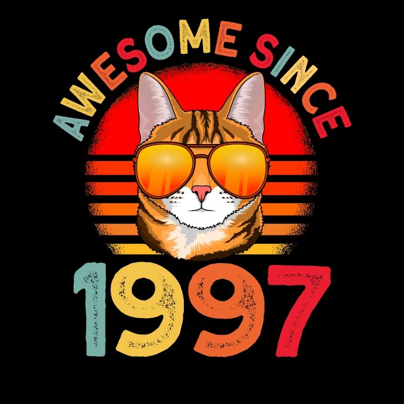 Awesome since 1997 Katze 25. Geburtstag Geschenk