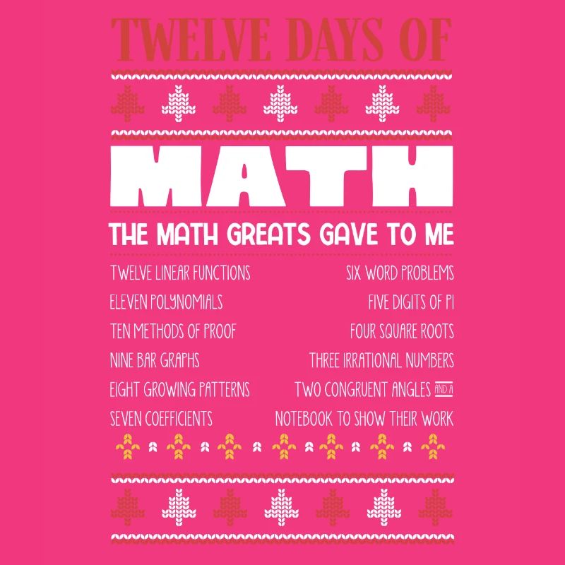 12 jours de mathématiques, notes de maths