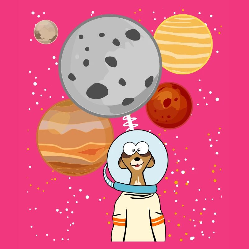 Planètes spatiales des astronautes suricates