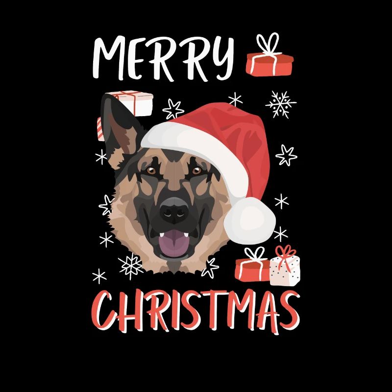 German Shepherd Merry Christmas