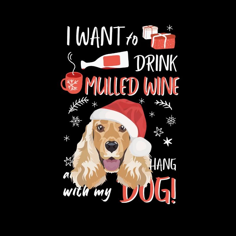 Deutsch Cocker Spaniel Mulled Wine Christmas
