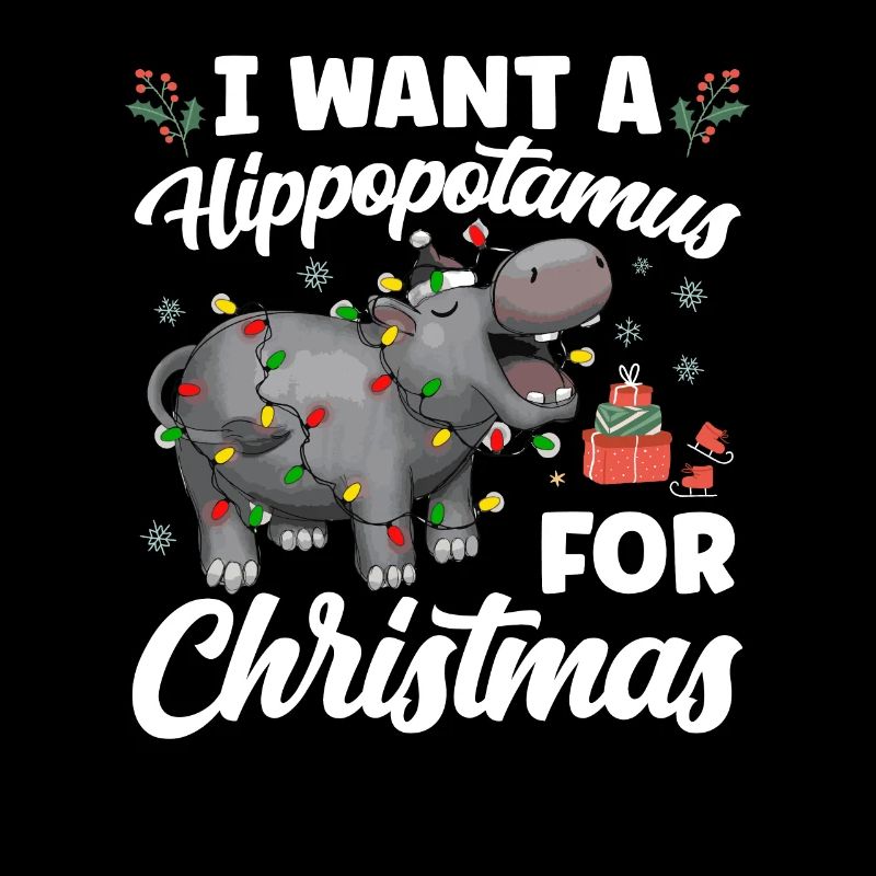 Nilpferd Weihnachten hippopotamus Geschenk