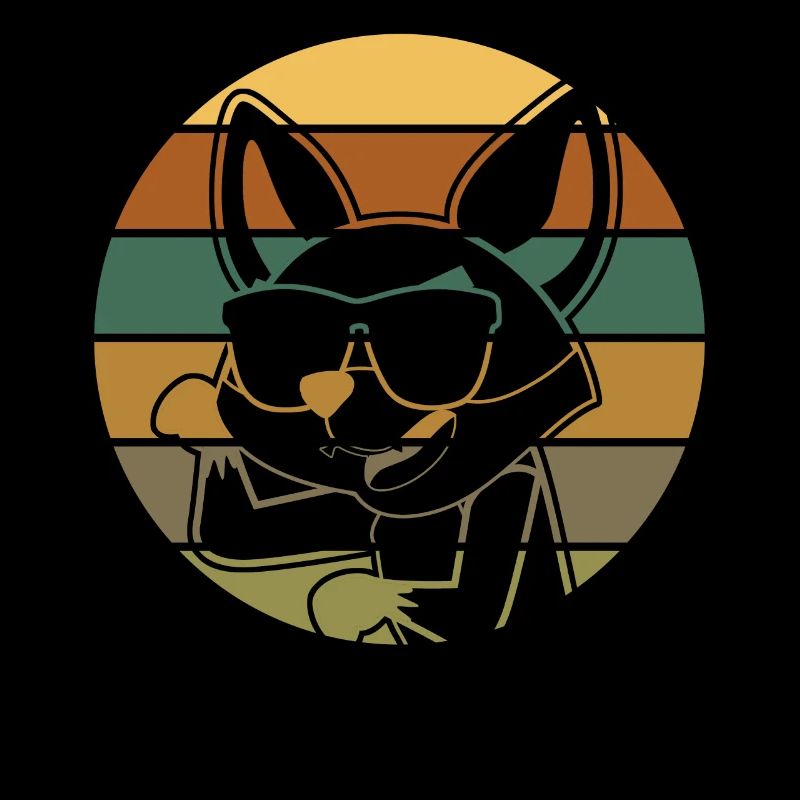 Renard avec lunettes de soleil retro foxes