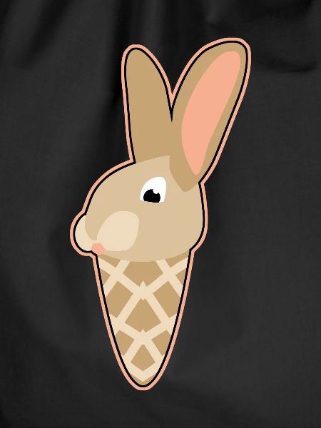 Rabbit in ice waffle