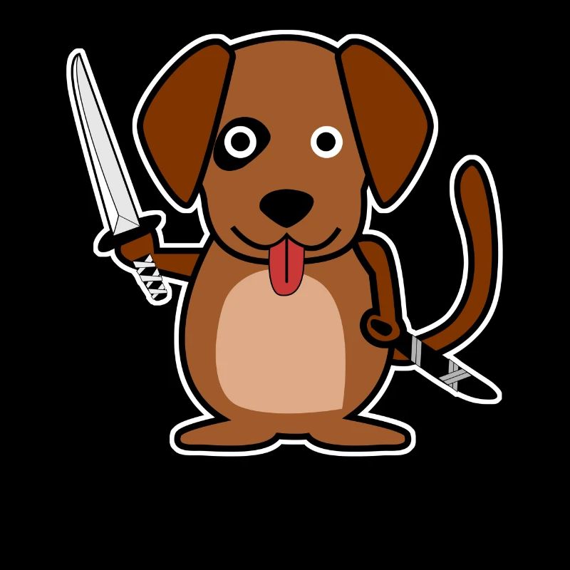 Katana Dog Samurai Sword Ninja Sword