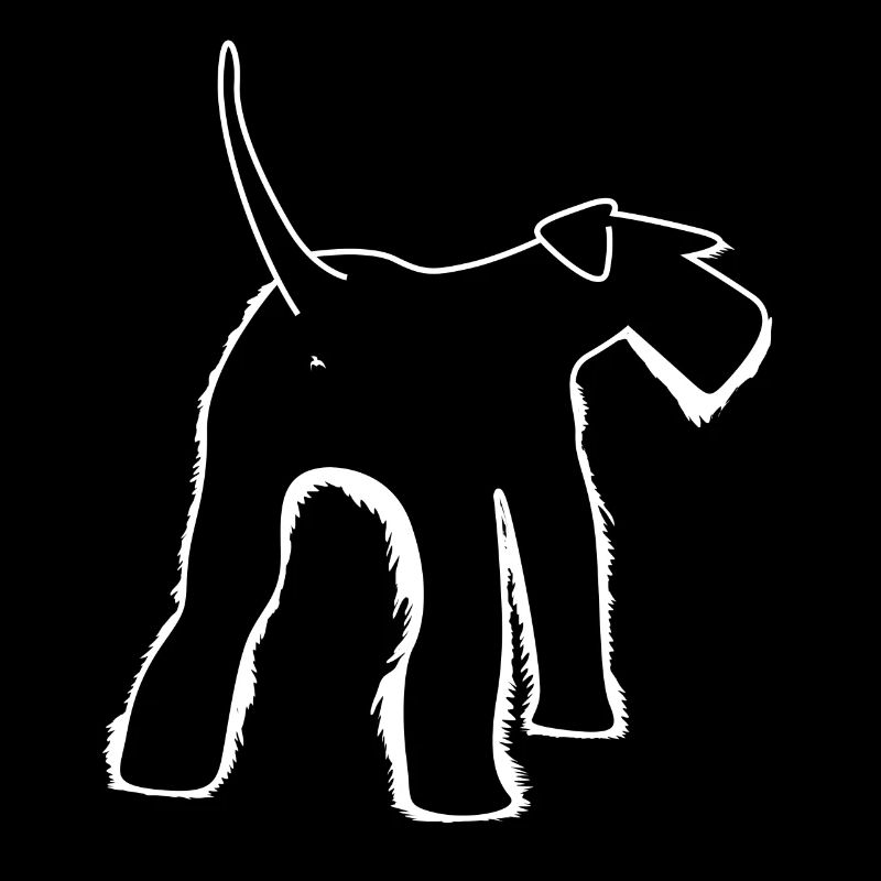 Schnauzer from behind dogs