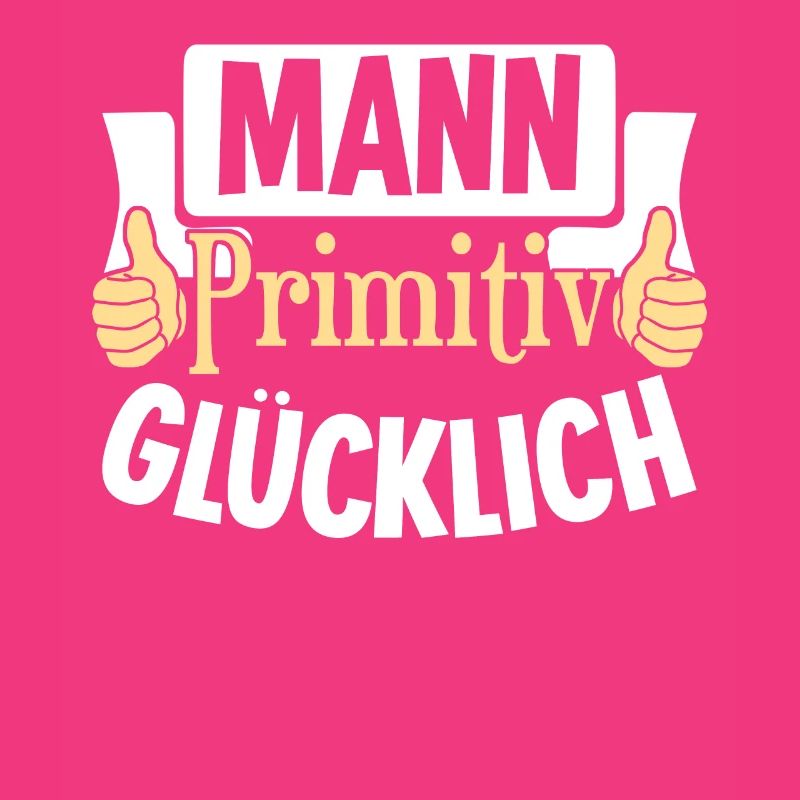 Mann primitiv glücklich
