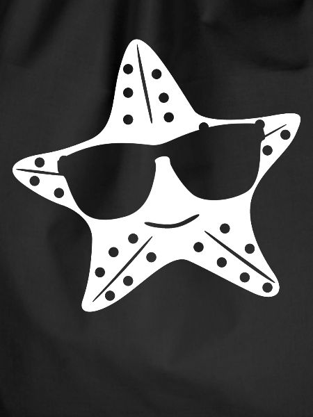 Starfish with sunglasses