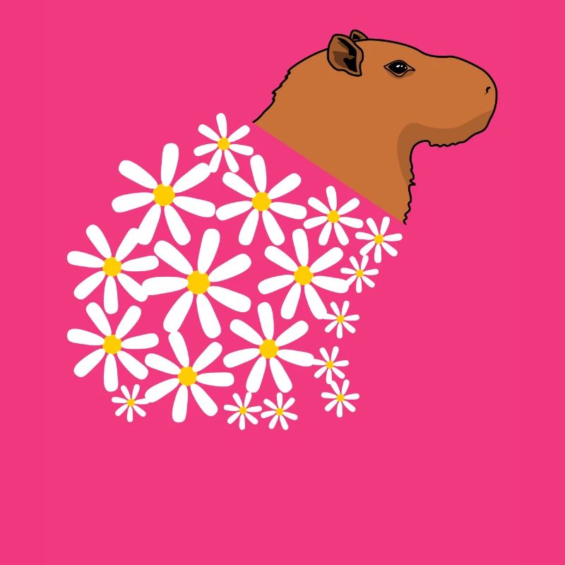Daisy capybara from flowers
