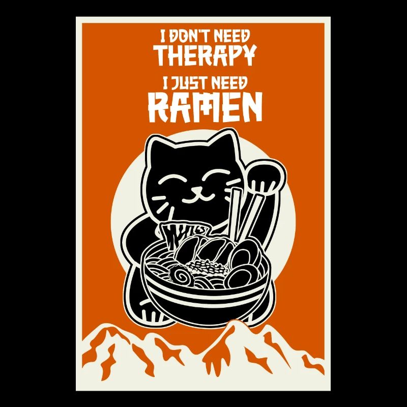 Ramen Katze Nudeln Nudelsuppe