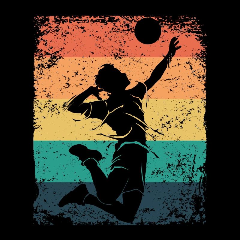 Volleyball Player Retro Beach Volleyball