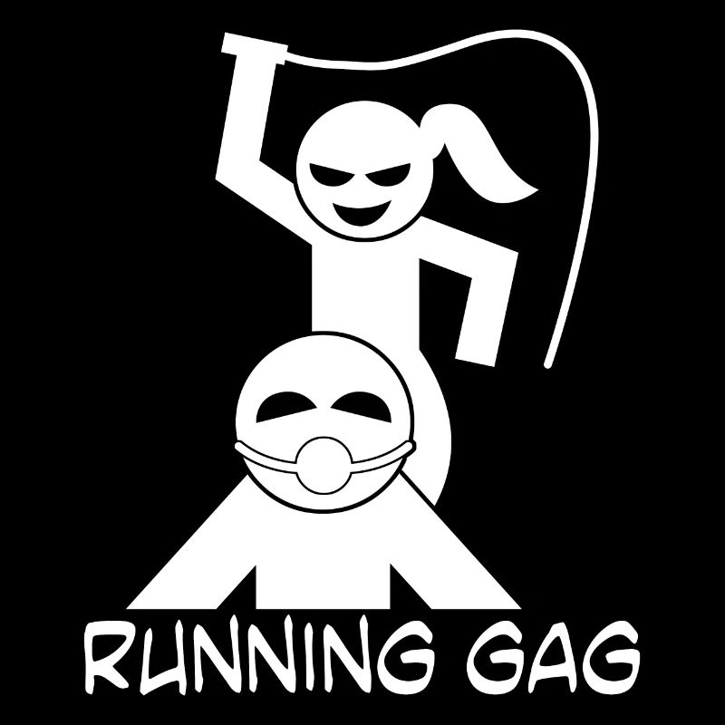 BDSM joke with gag and whip
