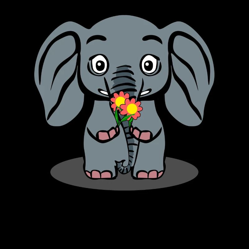 Elephant with Flowers Elephants