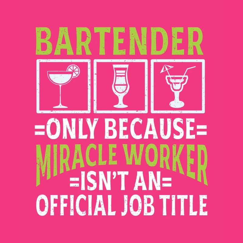 Bartender Gift Job Waiter Bartender
