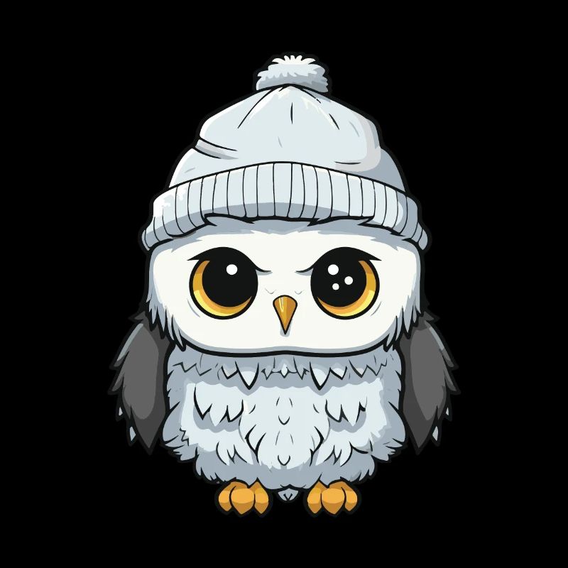 Eule Winter Comic Niedlich