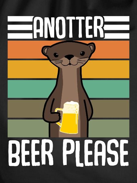 Otter With Retro Beer