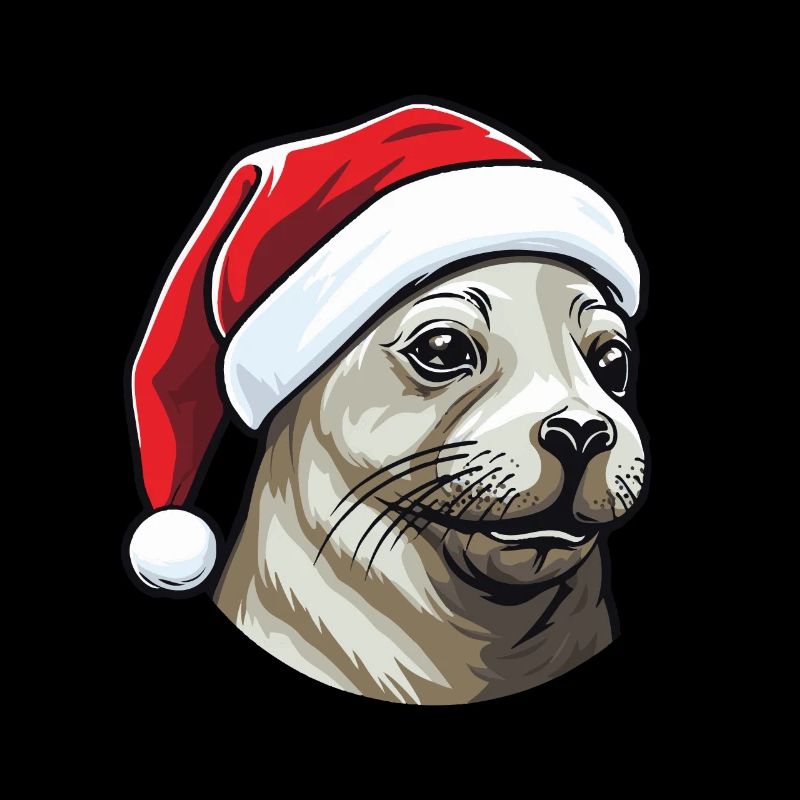 Tête d’animal de Noël de phoque de phoque