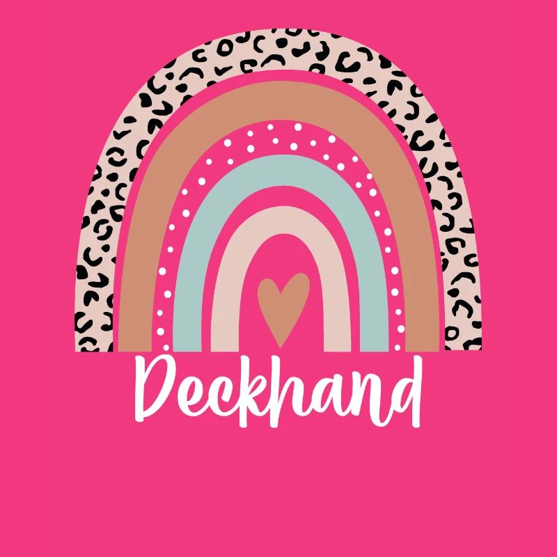 Deckhand Regenbogen Leopard Lustiger Decksmann