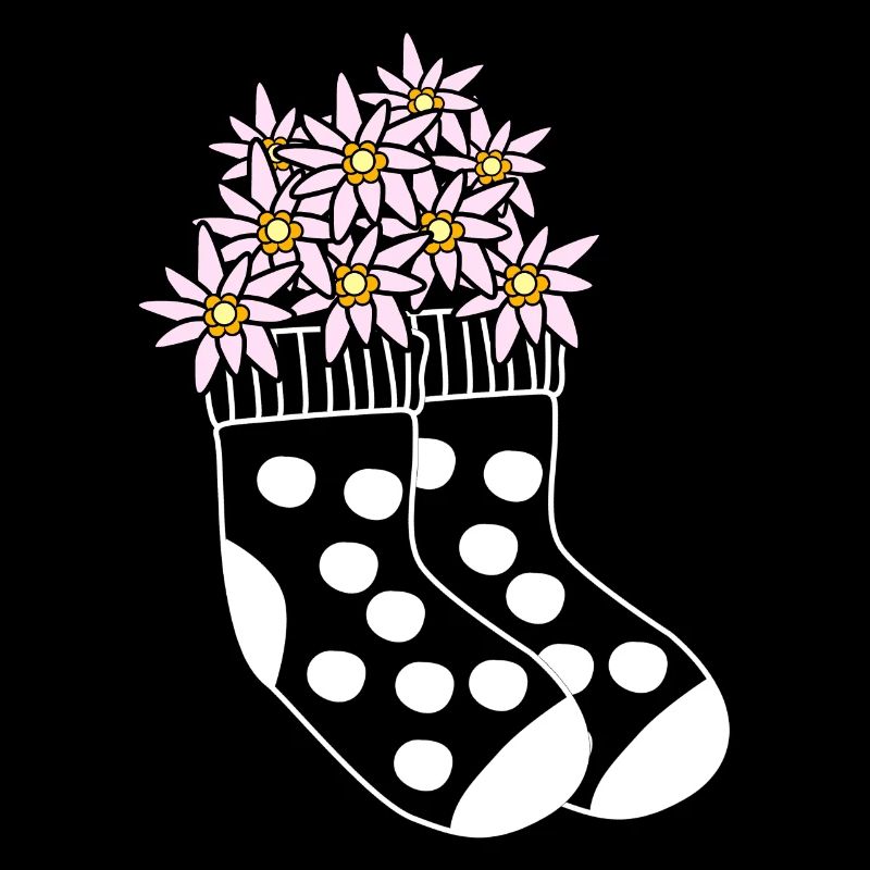 Winter Socks Flowers Sock Wool Socks
