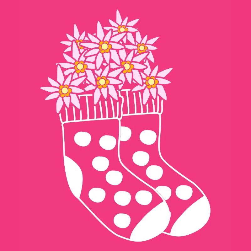Winter Socks Flowers Sock Wool Socks