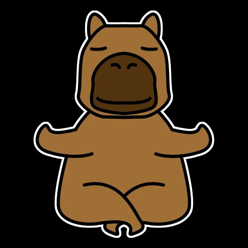 Meditating Capybaras Meditation Capybara