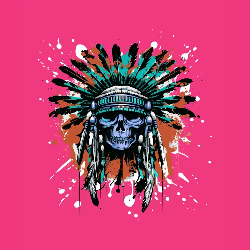 Apache Crâne Indien Coloré