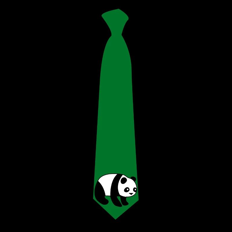 Panda Tie with Panda Bear