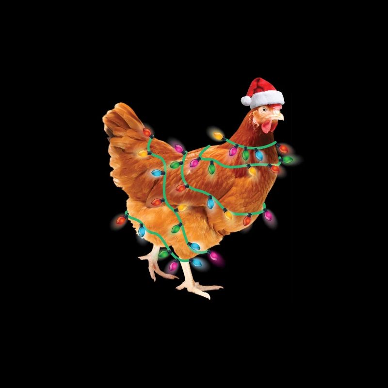 Chicken String Lights Christmas Christmas Hat