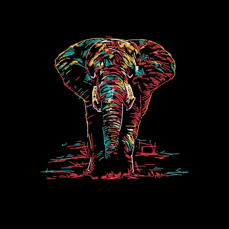 Elephant Abstract Elephant Lover Geschenk