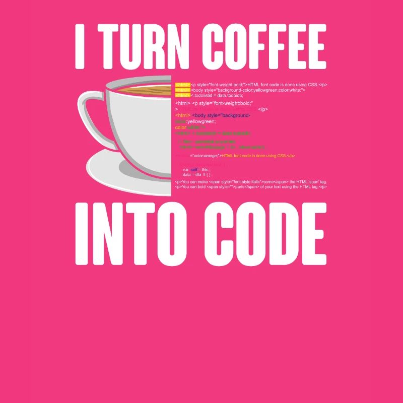 Funny Computer Coffee Programmer Design