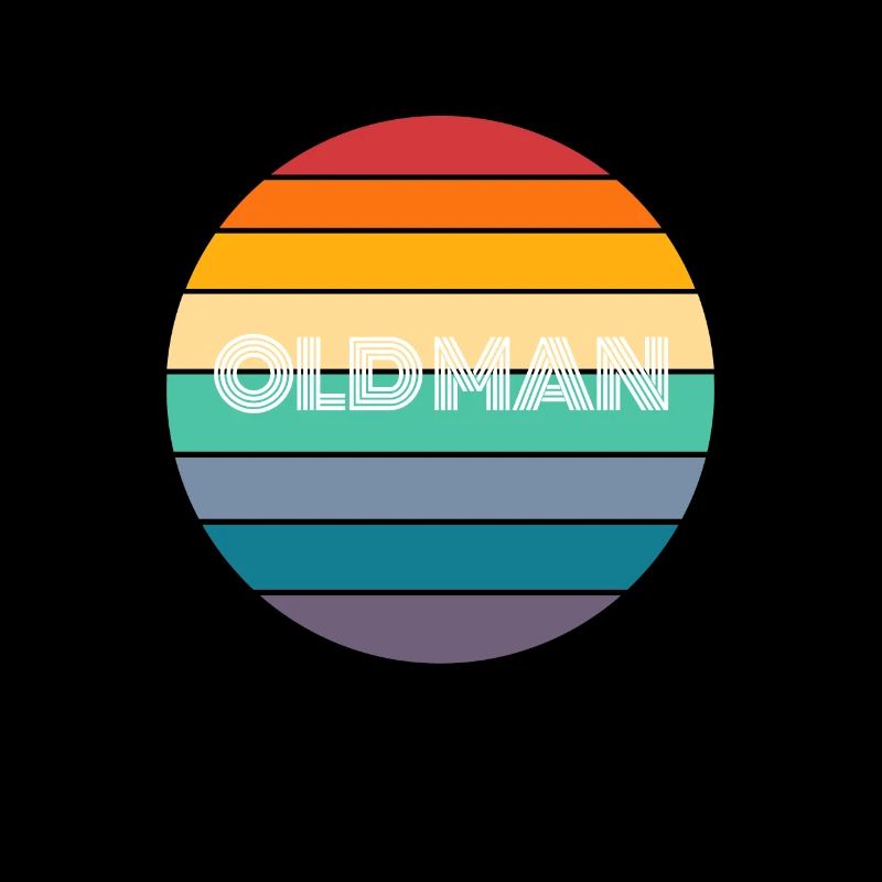 Rainbow Old man Retro Vintage