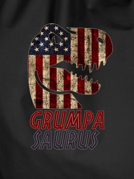Patriotic Grumpa Dinosaur