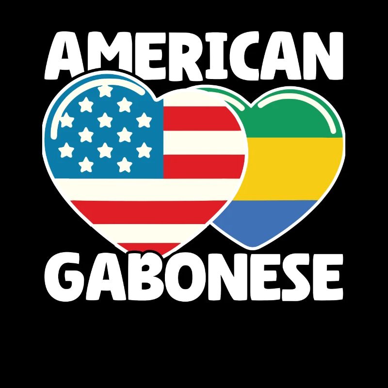 Gabonese Roots and Gabon American Flag