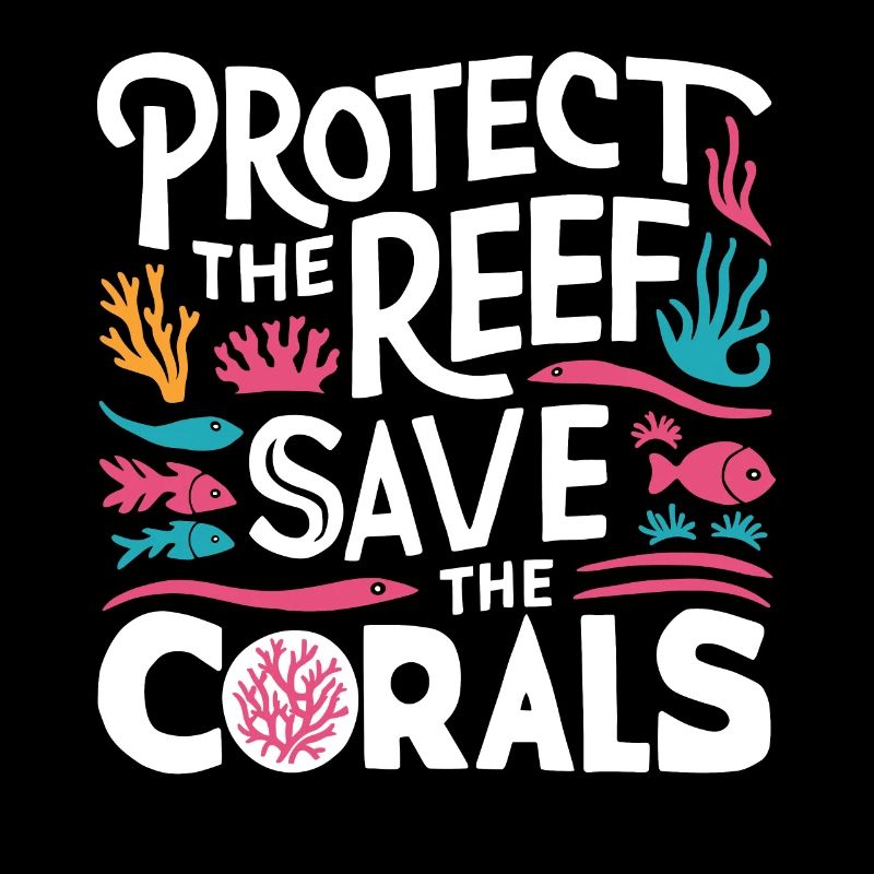 Protect the Reefs Save the Corals Ocean lover