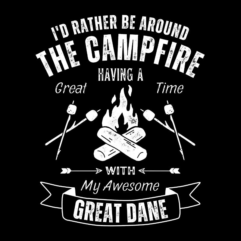 Great Dane Camping Randonnée Nature Feu de camp