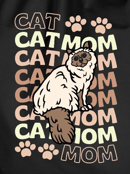 Cute Burmese Cat Mama