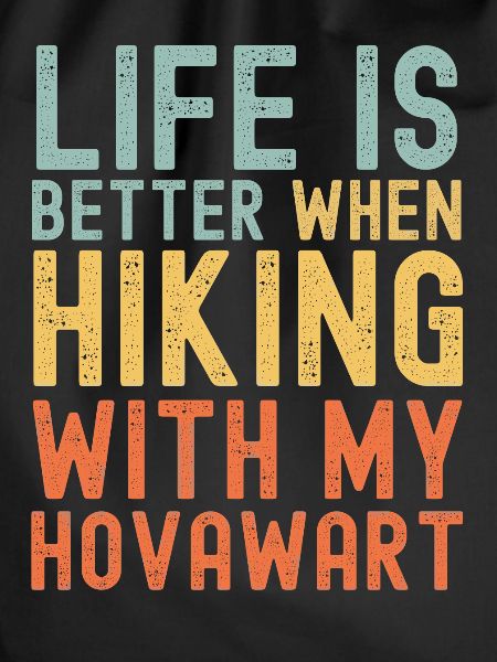 Hovawart Hiking dog retro